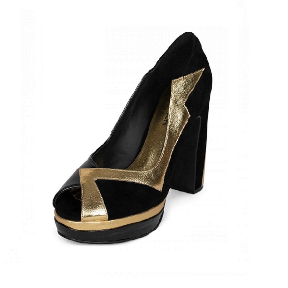 Jeffrey Campbell Bad-Gurl Mixed Media Pump